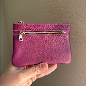 Portland Leather goods Iris double zip wallet